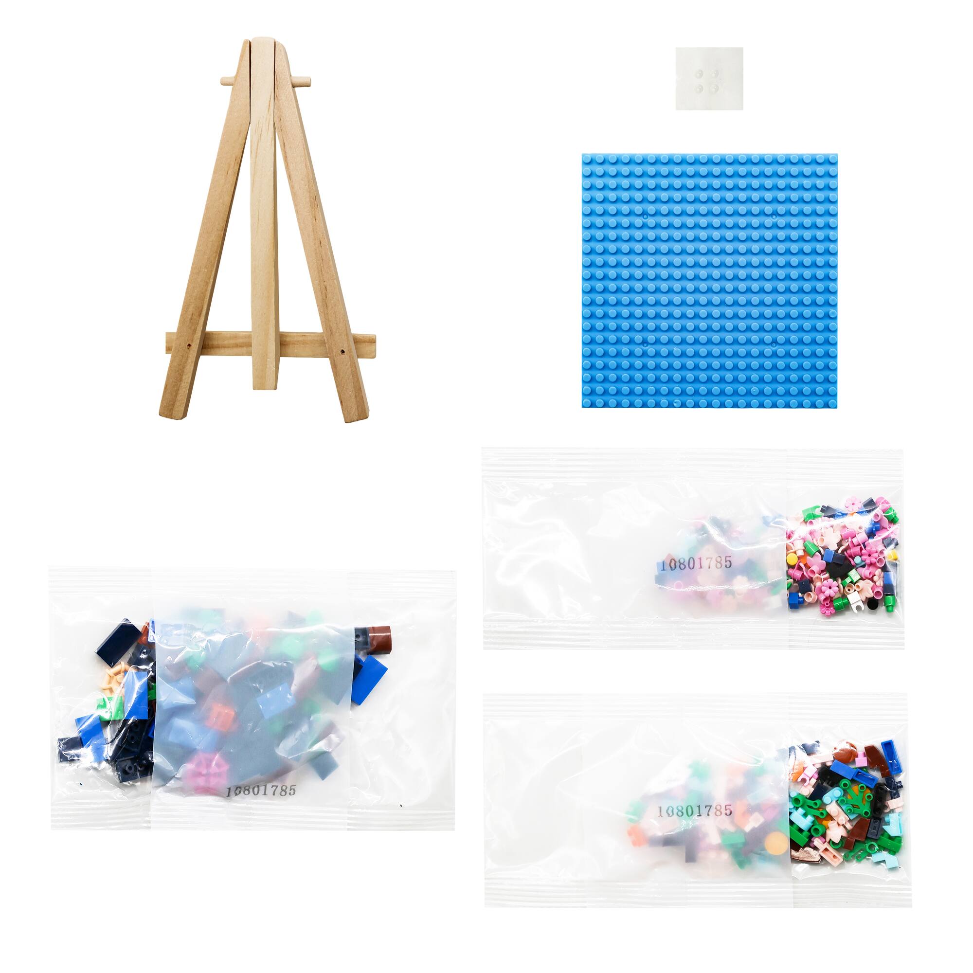 Blue Bird Brick Art Kit with Wooden Easel by Make Market®